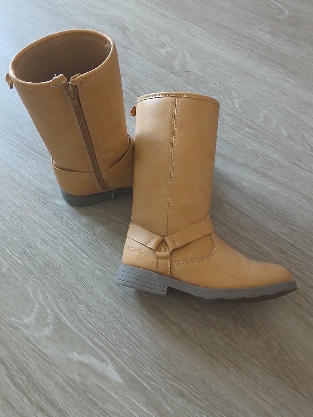NEW BARELY WORN GIRLS 13T TALL CARTER'S BROWN BOOTS!!!